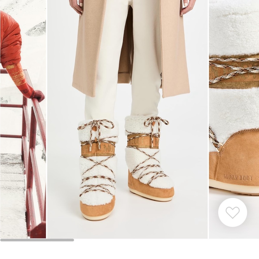 Moon Boot Faux Shearling Snow Boots 42/44